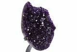 Amethyst Geode With Metal Stand - Uruguay #306891-2